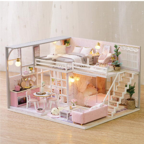 Wholesale Zhiqu House Diy Cabin Model Wooden Handmade Assembled Toy Villa House Creative Birthday Gift for Girlfriend