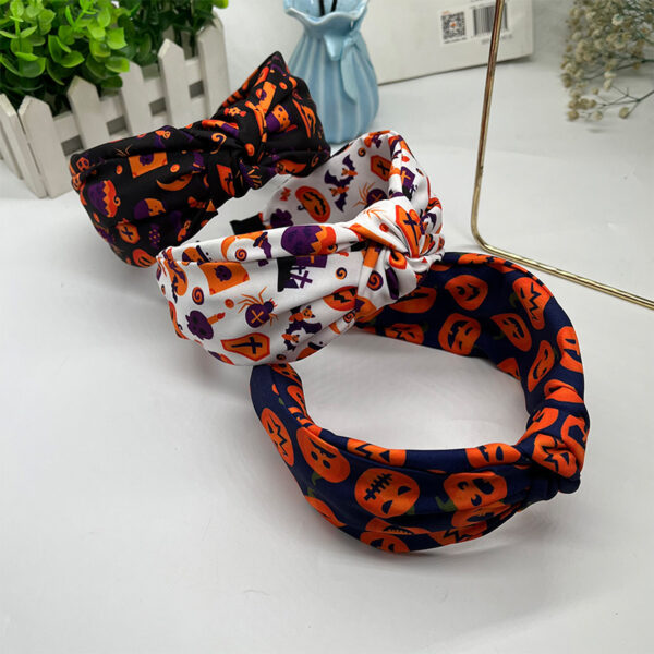 Wholesale Halloween funny knotted satin headband