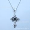 oly-1ba29705515baa57762ef2ae2aba8c49 Wholesale Retro Ruby Cross Necklace Gothic Dark Fashion Pendant Necklace
