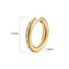 Wholesale 1 Pair Fashion Round Plating Inlay 201 Stainless Steel Rhinestones 18K Gold Plated Earrings
