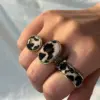 Wholesale PVD Coated Real Gold Plated 14K Gold Geometric Heart Shape Leopard 304 Stainless Steel Elegant Classical Cute Waterproof Non Tarnish Charms Rings Bangle