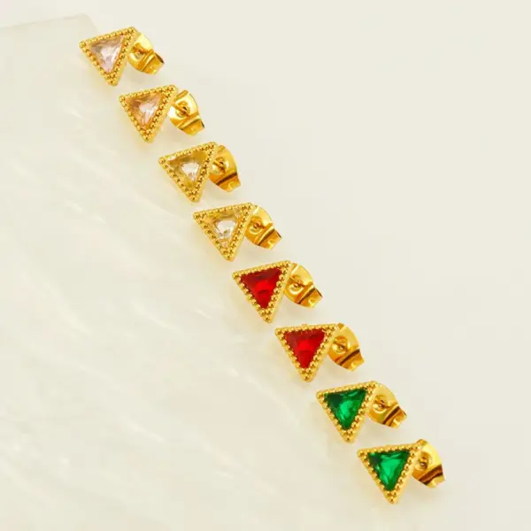 Wholesale PVD Coated 18K Gold Plated Heart Shape 304 Stainless Steel Glam Retro Waterproof Non Tarnish Drop Earrings
