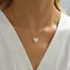 Wholesale Jewelry Fashion Heart Shape 304 Stainless Steel 14K Gold Plated Enamel Stainless Steel Necklaces