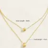 Ion Plating (IP) Real Gold Plated Water Droplets 304 Stainless Steel Simple Style Classic Commute Waterproof Non Tarnish Double Layer Necklaces