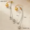 Wholesale PVD Coated Real Gold Plated Round 304 Stainless Steel Modern Style Simple Style Waterproof Non Tarnish Earrings