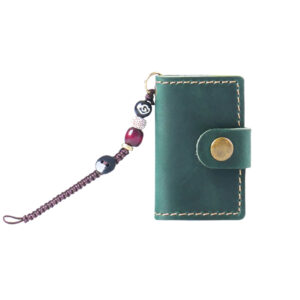 Crazy horse leather dark green
