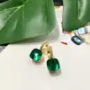 Wholesale 1 Pair Ig Style Square Inlay Copper Crystal Zircon Earrings