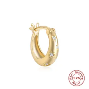 Single Gold # 1 (8mm) / 925 Silver