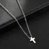Wholesale Real Gold Plated Cross 304 Stainless Steel Basic Waterproof Non Tarnish 304 Stainless Steel