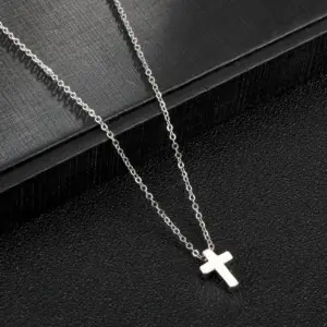 Wholesale Real Gold Plated Cross 304 Stainless Steel Basic Waterproof Non Tarnish 304 Stainless Steel