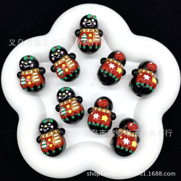 Wholesale Snowman New Year Christmas Hand-painted Beaded String