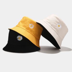 Wholesale New Daisy Fisherman Hat Women's Street Fashionable Double-sided Basin Hat Men's Spring and Summer Couple Hat for Students