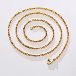 Golden 3.0mm * 60cm [Including 316L Tag]]
