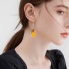 oly-1be9c0bae8840500256e41ac4b0aeabe Wholesale Cross-border new buzzing bee earrings Japanese and Korean fashion creative simulation honey transparent bottle earrings