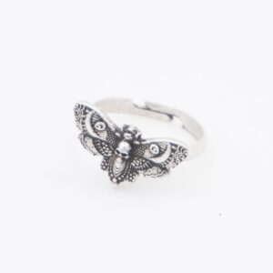 Wholesale Witchcraft Death Moth Ring: Insect Skull Butterfly Pendant Christmas-Mysterious Jewelry Gift