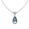 Wholesale Jewelry Elegant Simple Style Water Droplets 304 Stainless Steel Glass Plating Inlay Stainless Steel Necklaces