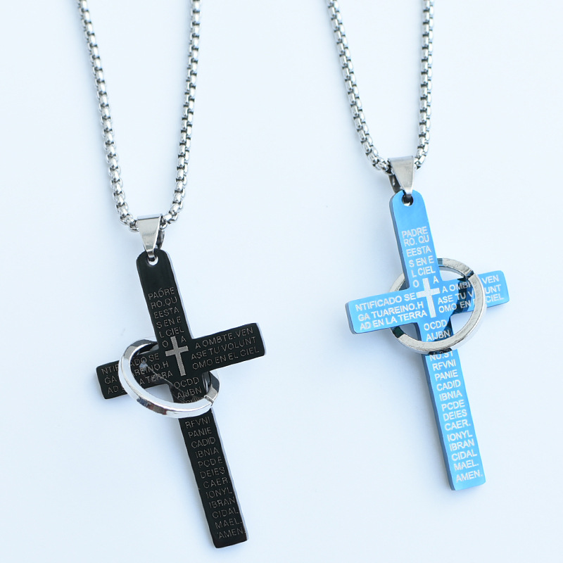 Wholesale Cross Necklace for Men, Stainless Steel