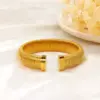 PVD Coated 18K Gold Real Gold Plated Solid Color 304 Stainless Steel Simple Style Classic Style Waterproof Non Tarnish 304 Stainless Steel Bangle