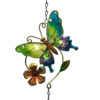 Wholesale Butterfly Glass Painted Metal Wind Bell Iron Crafts Hanging Decorations Creative Garden Pastoral Gifts St
