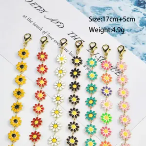 Wholesale Simple Style Flower Copper Enamel Bracelets