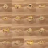 1 Piece Lady Devil's Eye Copper Plating Artificial Gemstones Open Ring