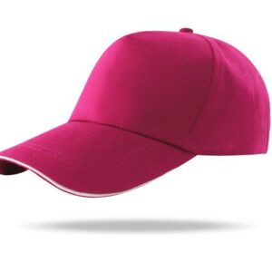 Rose red white edge advertising hat