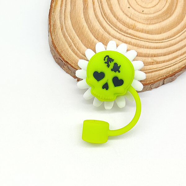 Wholesale New 10mm food-grade silicone straw cap, dustproof Halloween straw stopper, Stanley accessory straw cover