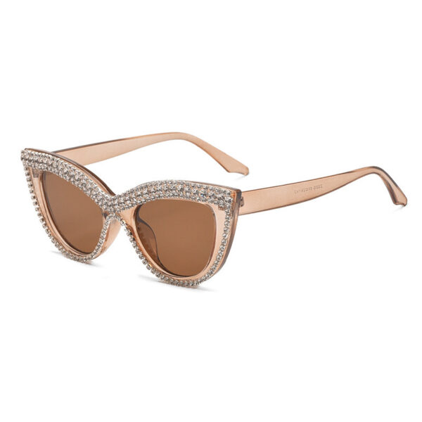 Wholesale Trendy retro street punk sunshade sunglasses women's personalized diamond sunglasses ins
