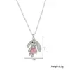 Wholesale PVD Coated Real Gold Plated 18K Gold Rabbit Stainless Steel Cute Waterproof Non Tarnish Titanium Steel Pendant Necklace