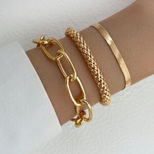 Wholesale 52004 Europe and the United States cross-border new snake bone chain multi-layer bracelet creative retro personality metal chain bracelet