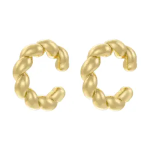 Ve1153 Gold C- Shaped Twist 1 Pair
