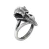 Wholesale Punk-style domineering crow skull open ring