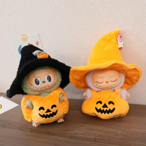 Wholesale Doll clothes keychain, Halloween hat, pumpkin costume doll