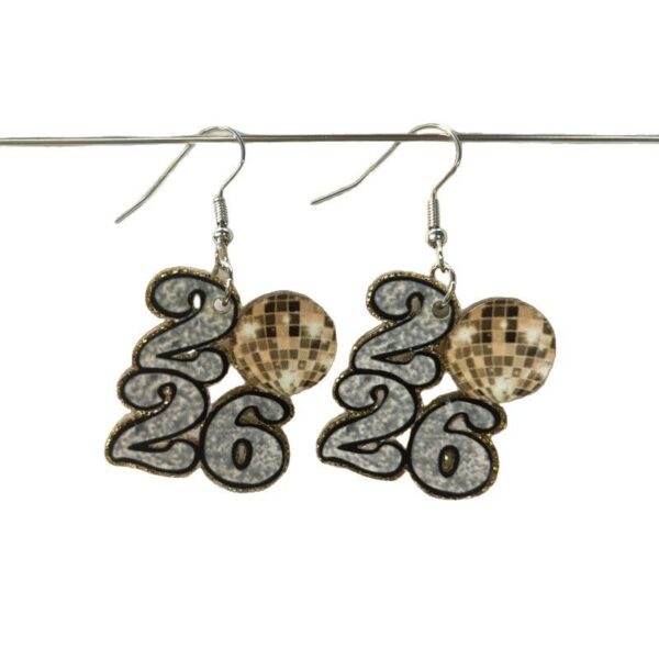 Wholesale Acrylic earrings with lettering, vintage style.