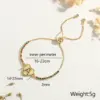 Wholesale Copper 18K Gold Plated Elegant Romantic Sweet Letter Heart Shape Inlay Zircon Bracelets