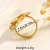 Wholesale PVD Coated Real Gold Plated Sunflower Star Shell 304 Stainless Steel Exaggerated Marine Style Simple Style Waterproof Non Tarnish Open Rings