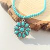 oly-1c2830f7905f18886e4edc1a57c2d325 Wholesale Cross-border Europe and the United States new retro flower necklace turquoise earrings western wind exaerated turquoise necklace
