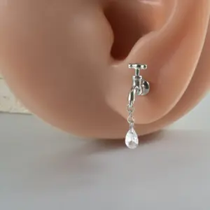 Steel Water Drop Pendant / 0.8X6x3MM
