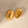 Wholesale Real Gold Plated 304 Stainless Steel PVD Coated Geometric Waterproof Non Tarnish IG Style Ear Studs For Women's