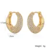 Wholesale 1 Pair Ig Style Simple Style Geometric Plating Inlay Copper Zircon 18k Gold Plated Earrings