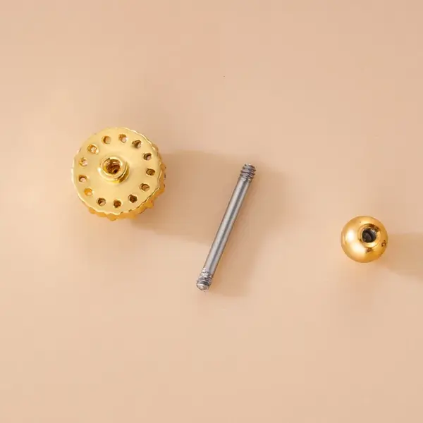 Wholesale 1 Piece 316L Stainless Steel Copper Zircon Ear Cartilage Rings & Studs Geometric Flower Waterproof Non Tarnish Surgical Steel