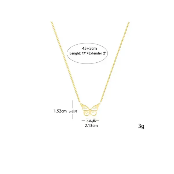 Wholesale Jewelry Sweet Simple Style Cat Butterfly Airplane 304 Stainless Steel 18K Gold Plated Plating Pendant Necklace