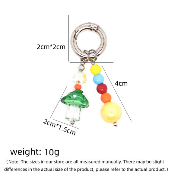 Wholesale Street Dopamine Colorful Beaded Keychain