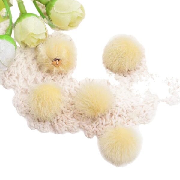Wholesale New 15MM long fur ball mink fur ball diy beads stud earrings necklace pendant earrings accessories handmade accessories