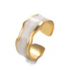PVD Coated 18K Gold Plated Irregular 304 Stainless Steel IG Style Waterproof Non Tarnish Open Rings