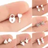 PVD Coated Real Gold Plated Heart Shape Titanium Steel Fashion Waterproof Non Tarnish Ear Studs