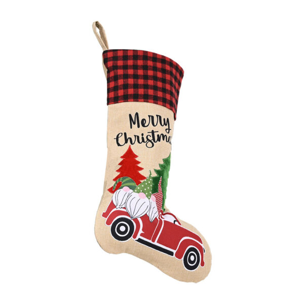 oly-1c3f5606ccb982635842da7602178753 Wholesale Cross-border Christmas decorations, forest old man car gift bags, Christmas stockings, linen Christmas stockings, gift bags