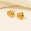 Ion Plating (IP) Real Gold Plated 18K Gold Scallop Starfish Butterfly 304 Stainless Steel Modern Style Classic Style Waterproof Non Tarnish Ear Studs