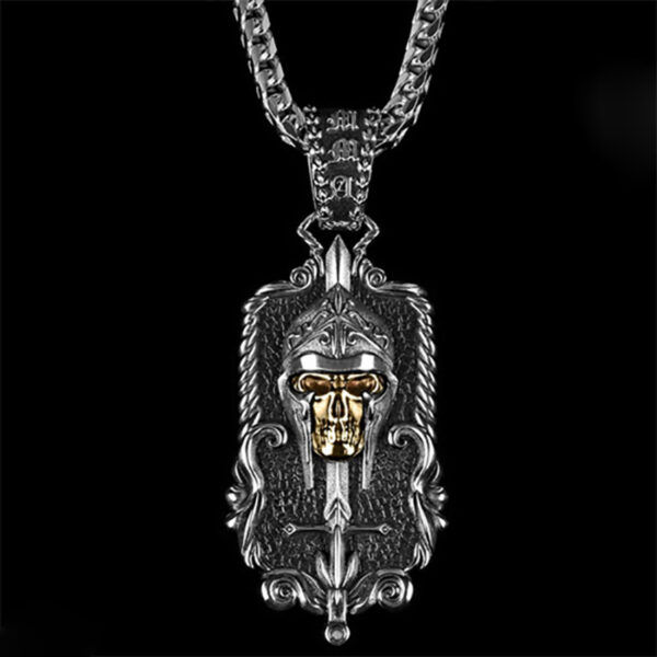 oly-1c4d95586fa411fffd641fa95912dbdb Wholesale European and American cross-border jewelry retro domineering Crown tag necklace men's punk trend fashion Pattern Modeling necklace