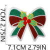 oly-1c4ef03e710964da057682485bd79fcd Wholesale Christmas bow-themed embroidered fabric patch with reindeer bow